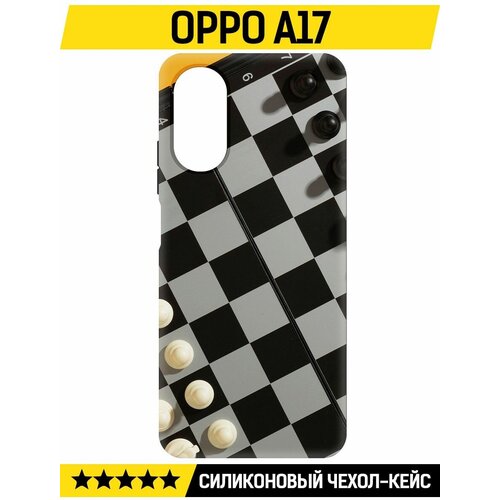 Чехол-накладка Krutoff Soft Case Шахматы для Oppo A17 черный чехол накладка krutoff soft case z для oppo a17 черный