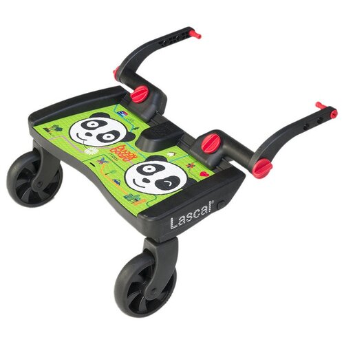 фото Подножка lascal buggy board maxi, для второго ребенка, panda city green