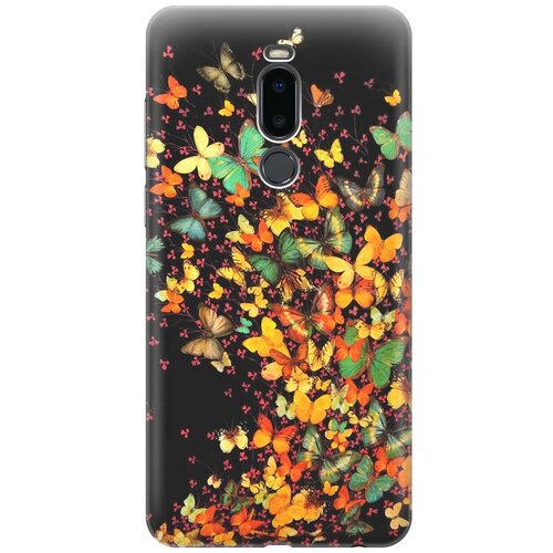 фото Re:paчехол - накладка artcolor для meizu note 8 с принтом "взрыв бабочек"