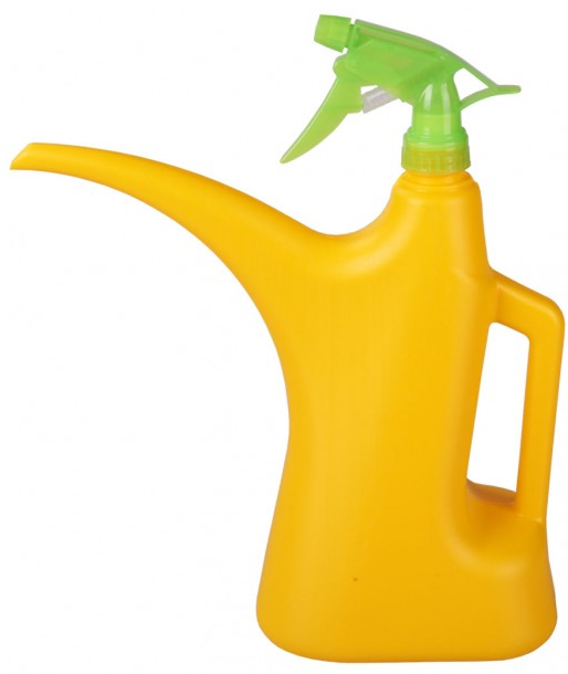 Лейка для цветов Альтернатива с распылителем пластик желтая 1.5л