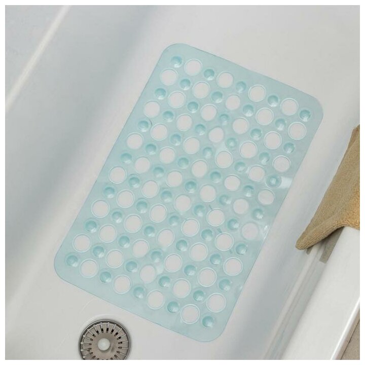 Коврик противоскользящий СПА в ванну на присосках Доляна «Попурри», 31×48 см, цвет микс