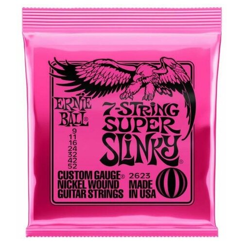 Струны для электрогитары Ernie Ball 2623 Nickel Wound Super Slinky 7