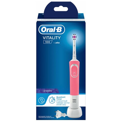 Электрическая Зубная Щетка Oral-B Vitality 100 розовая 302500₽
