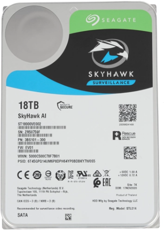 Жесткий диск SEAGATE SkyHawkAI , 18ТБ, HDD, SATA III, 3.5" - фото №2