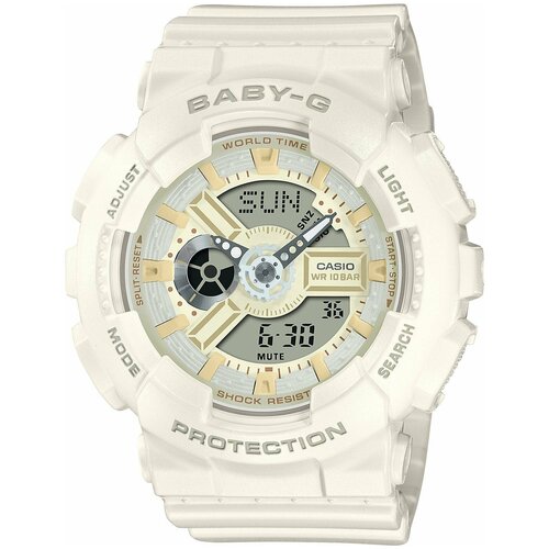 Наручные часы CASIO Baby-G BA-110XSW-7A, белый, бежевый