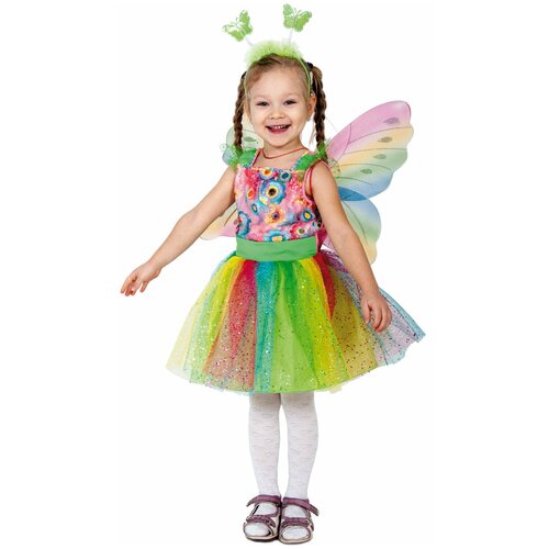 фото Костюм бабочка детский карнавалофф m (128-134 см) (платье, ободок, крылья) карнавалoff