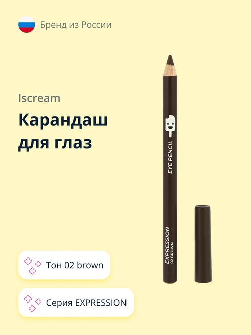 Карандаш для глаз ISCREAM EXPRESSION (тон 02 brown)