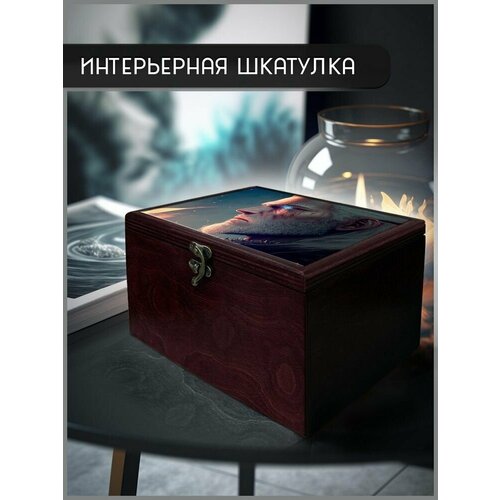 Шкатулка интерьерная для украшений вишневая 22x17x12 см Игры The Witcher - 33