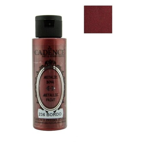 фото Акриловая краска cadence metallic paint. bordeaux-236