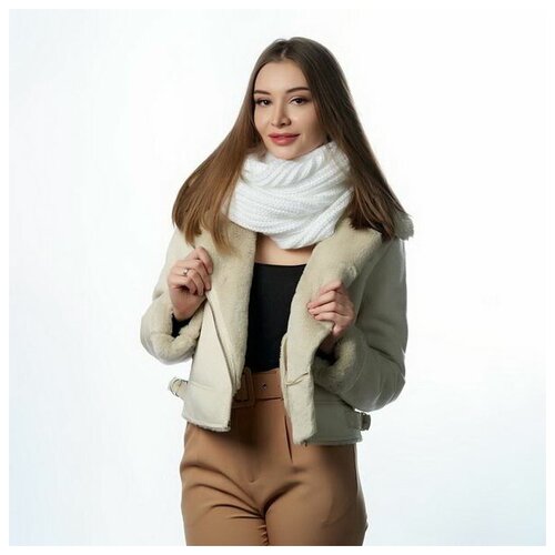 Снуд женский, цвет белый, размер 53х34