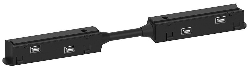 Соединитель-коннектор для низковольтного шинопровода, черный, LD3003