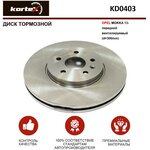 Тормозной диск Kortex для Opel Mokka 13- передний вентилируемый(d-300mm) OEM 0569091, 13502059, DF6629, KD0403 - изображение