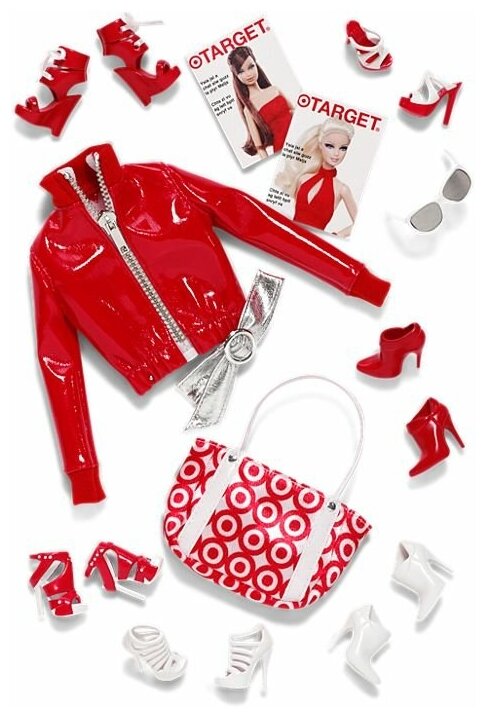 Комплект одежды и аксессуаров Barbie Basics Look No. 02 — Collection Red (Набор №2 из Красной Коллекции для кукол Барби)