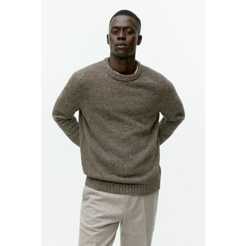 фото Свитер с помпонами из шерсти и альпаки - коричневый - s arket