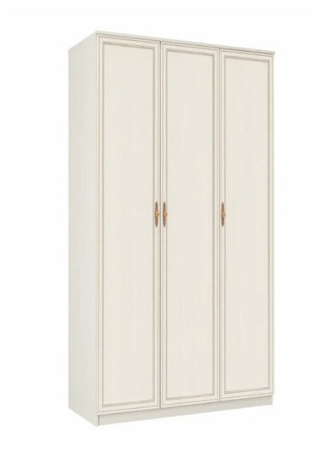 Шкаф 3-дверный Олимп Габриэлла вудлайн кремовый / сандал белый 120.2х55.4х227.8 см