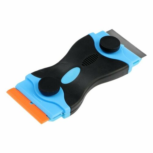 Скребок тундра двухсторонний - пластик-металл обрезиненная рукоятка 45 мм 9904954 232₽