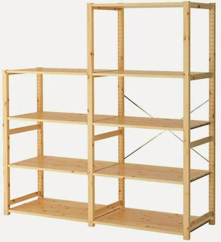 Изображение товара Стеллаж деревянный напольный IKEA Ivar 174х50х179 см, 9 полок, сосна