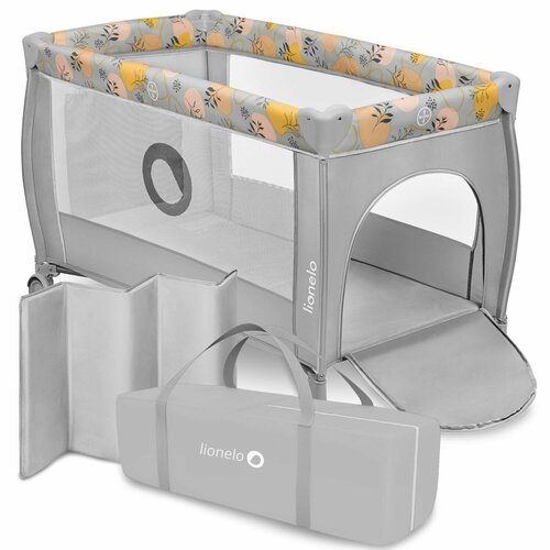 Манеж кроватка для новорожденных 2 уровня Lionelo Stefi Plus матрас в комплекте