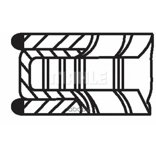 Кольца поршневые (комплект на 1 цилиндр) seat/skoda/vw /d=76,5mm std knecht/mahle 03032n0