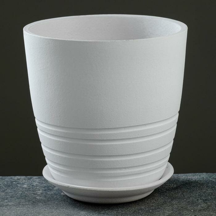 фото Горшок цветочный 3 л Престиж белый №2