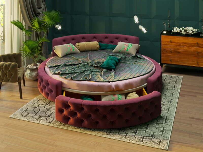 фото Круглая кровать c ящиком Vita Mia Astoria Premier D210