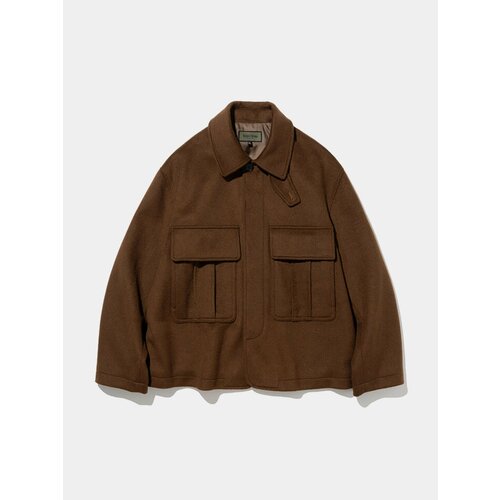 Куртка-рубашка Uniform Bridge Pocket Wool, размер M, коричневый куртка uniform bridge wool varsity blouson черный m
