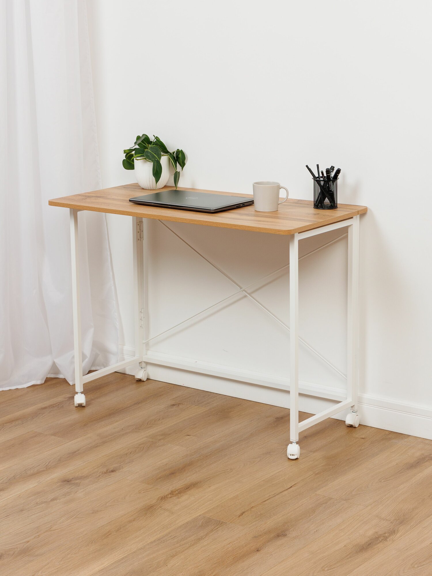 фото Столик складной для ноутбука 90х50х75см, Дуб Вотан