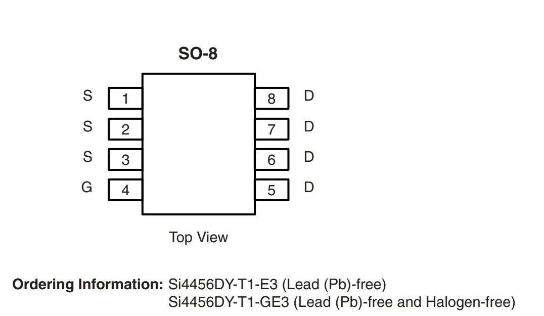 Микросхема Si4456DY N-Channel MOSFET 40V 33A SO-8