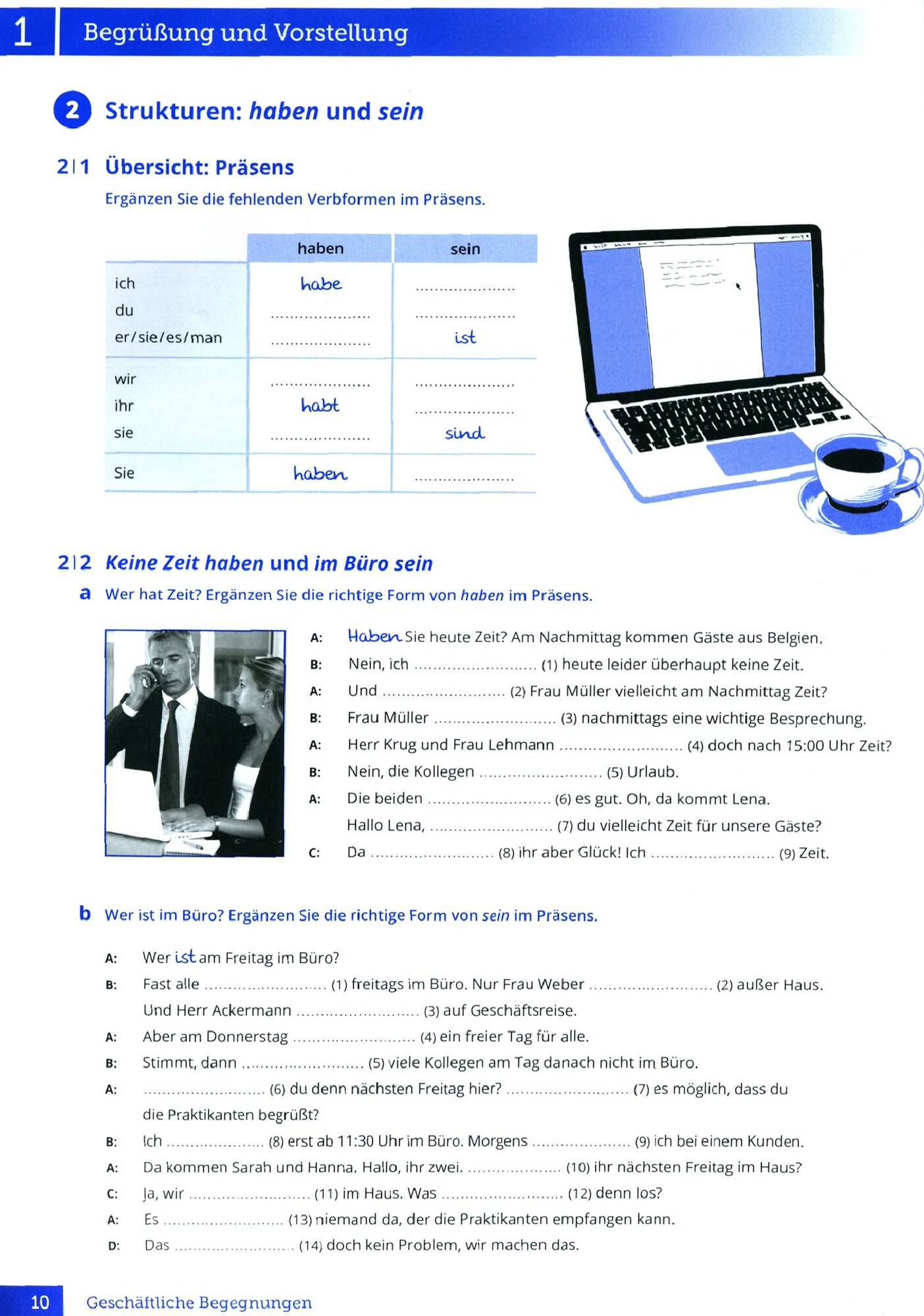 Книга Geschaftliche Begegnungen Neu A2+ Kurs- und Arbeitsbuch mit CD - фото №4