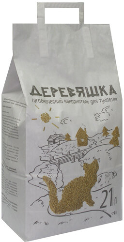 Наполнитель Зверье Мое деревяшка впитывающий древесный для взрослых кошек  7 5 кг 