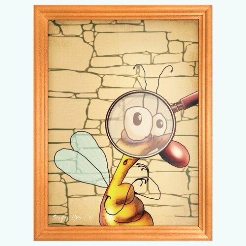 Картина для интерьера в рамке 18х24 см Таракашка 1100₽