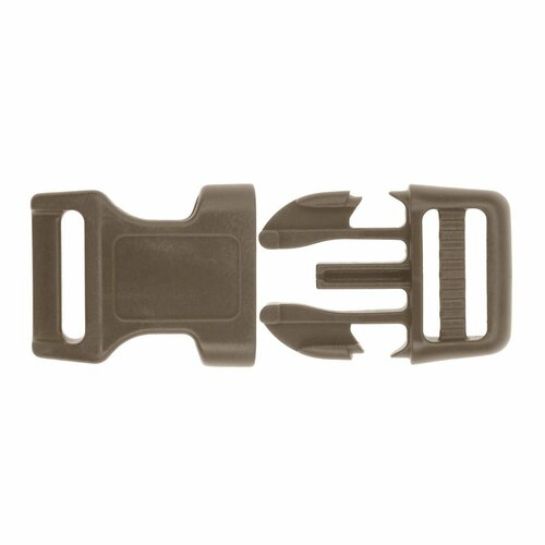 Пряжка пластиковая 25 мм с регулировкой, застёжка фастекс / для ремня, сумки, рюкзака, стропы / коричневая, 2340-1BR