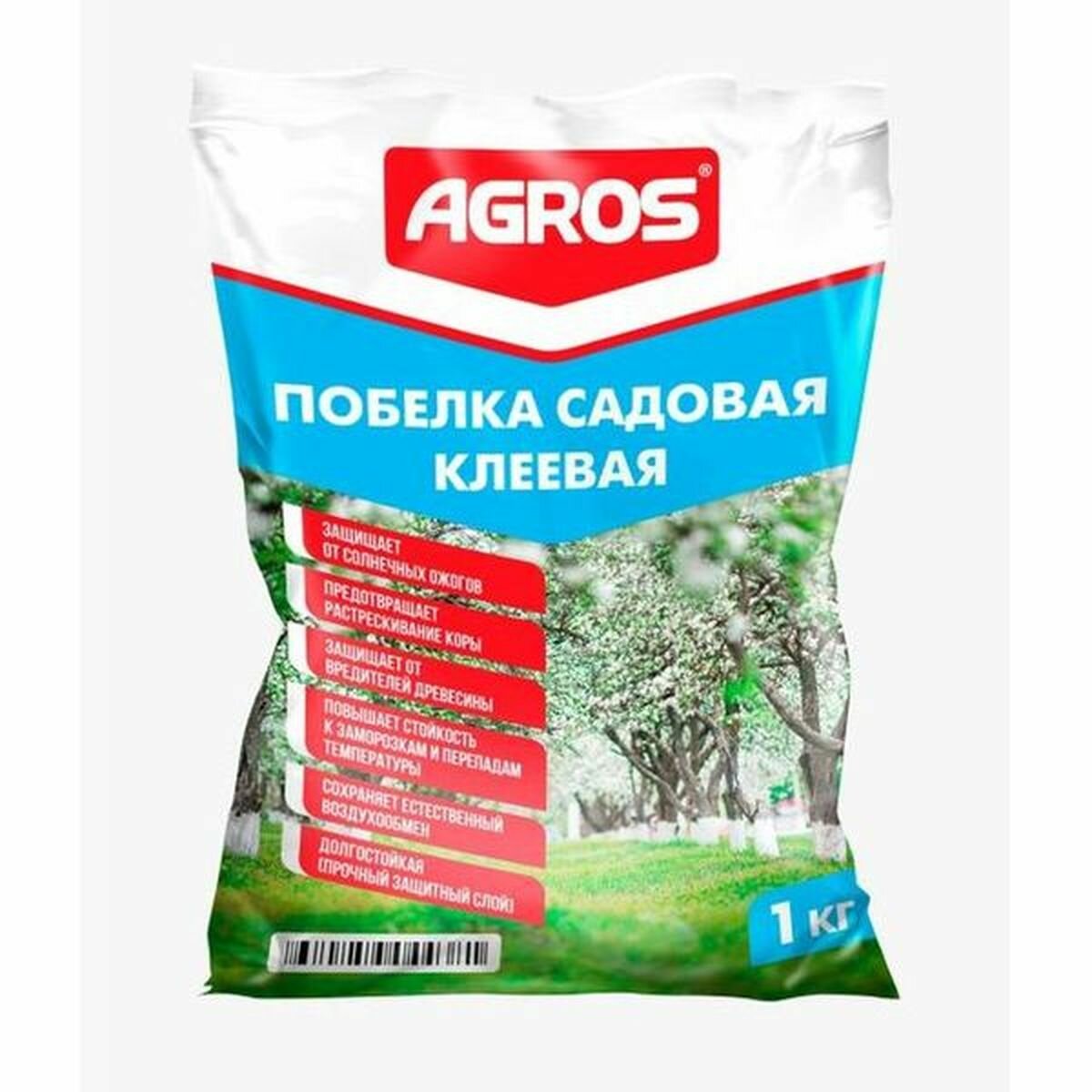 Садовая побелка клеевая 1кг факториал