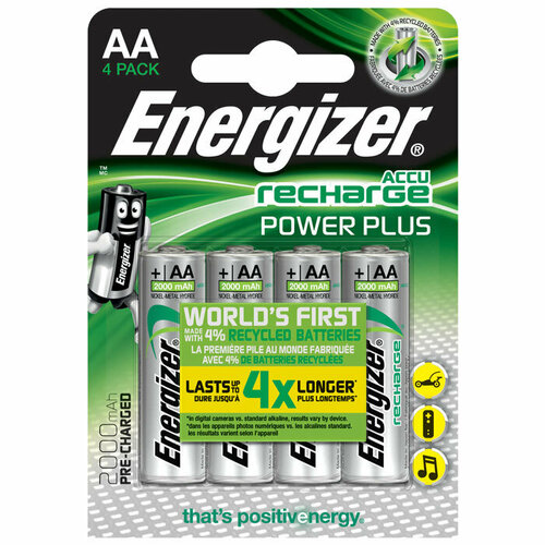 Аккумулятор Energizer AA Power Plus NH15/AA 2000 BP4 Pre-Ch (4шт.) ( 7638900417012 )