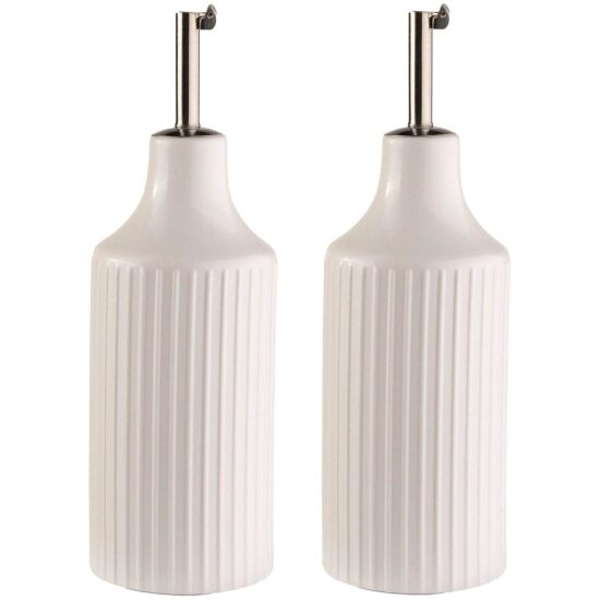 Billibarri Набор бутылок (емкостей) для масла и уксуса фарфор Carve Matt (901-003)