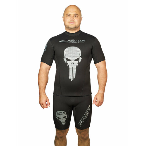 Майка неопреновая EPSEALON SKULL BLACK 2.5 мм, короткие рукава, р-р S4/L