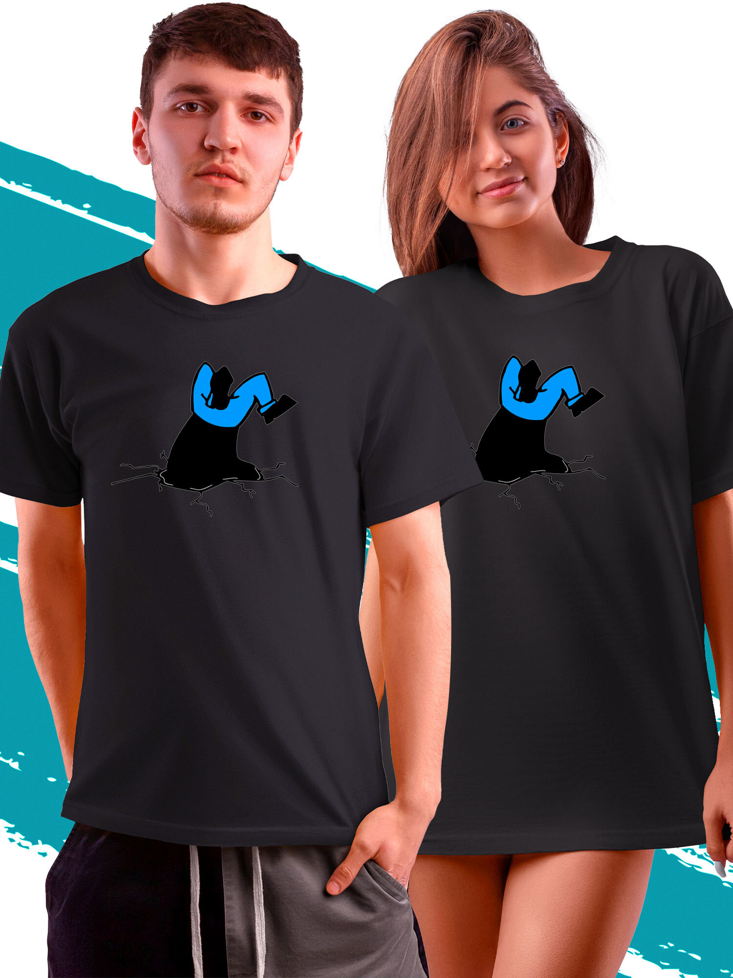 Футболка PhilShop Johnny Bravo Джонни Браво размер XXL чёрный