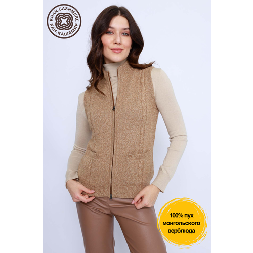 фото Жилет khan cashmere, размер 2xl, бежевый