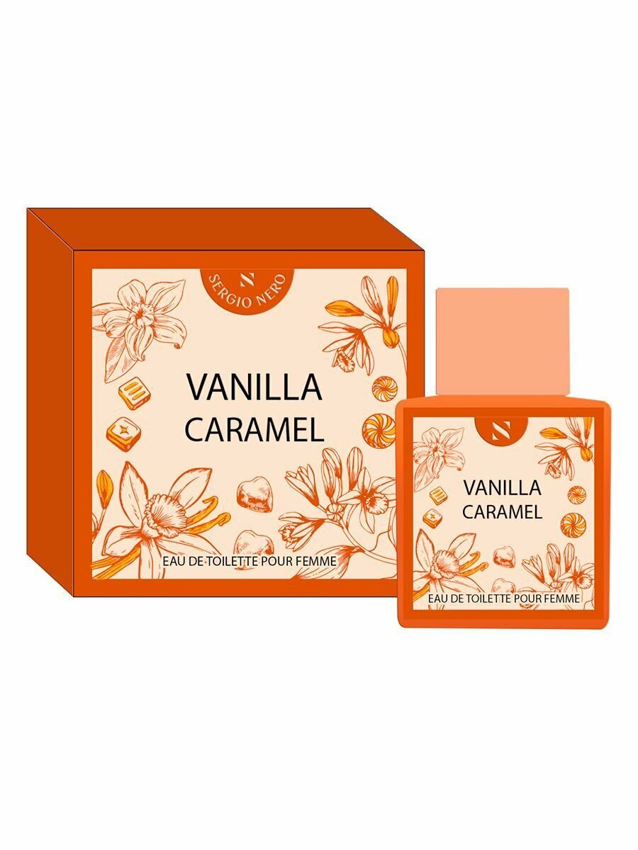 SERGIO NERO/Туалетная вода женская Vanilla Caramel 50 мл, карамель — фото 1