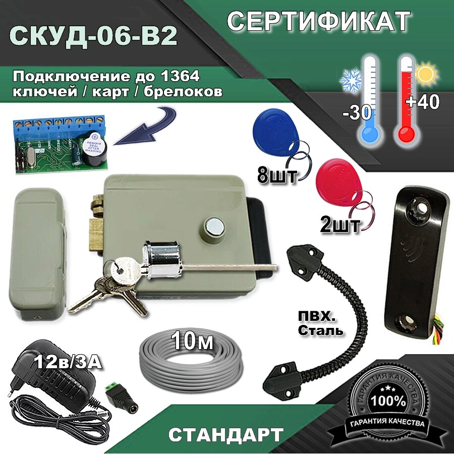 СКУД-06-B2 готовый комплект доступа и управления замком