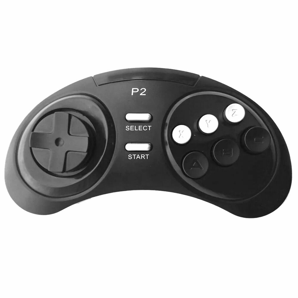 Беспроводной контроллер Retro Genesis 16-bit Wireless Gamepad P2 (черный)