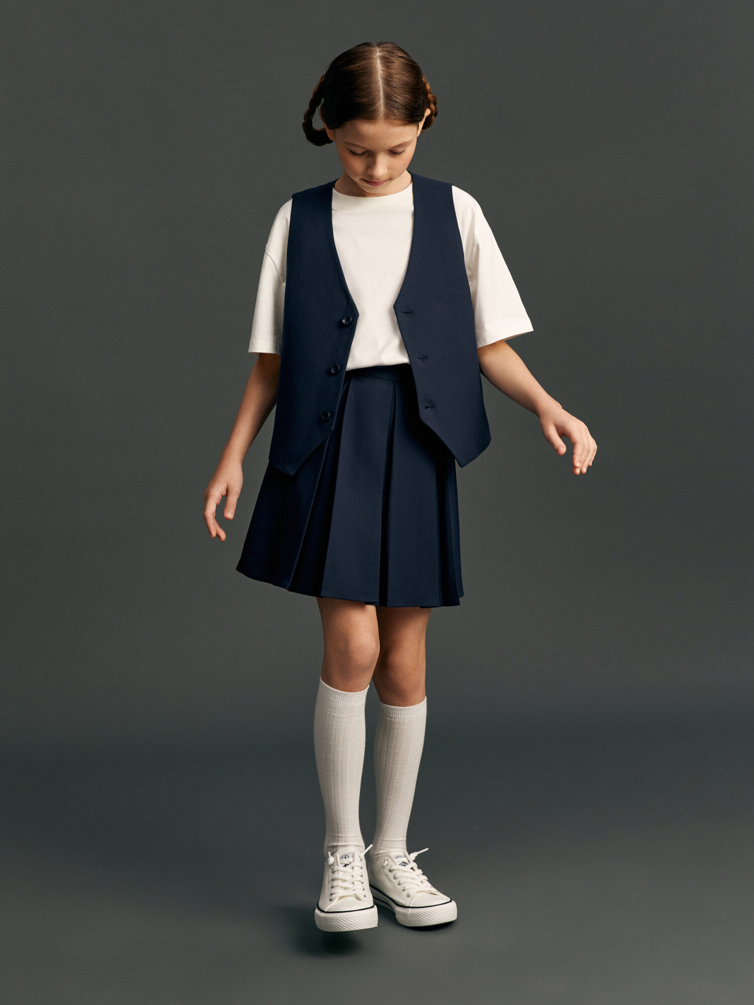 Школьный жилет Junion, размер 158, темно-синий — фото 1