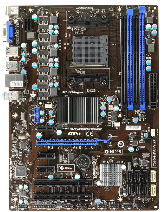 Материнская плата Socket AM3 plus MSI 760GA-P43 (FX) (SocketAM3+ PCI-E SVGA GbLAN SATA RAID ATX 4DDR3)