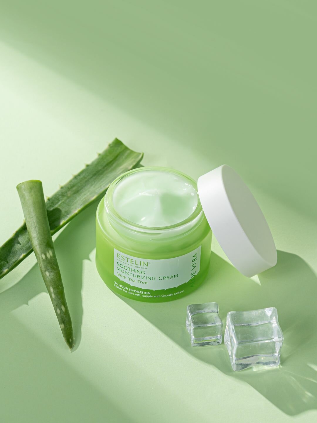 Увлажняющий крем для лица с Алое Вера, Estelin Aloe Vera Soothing Moisturizing Cream, 50 г