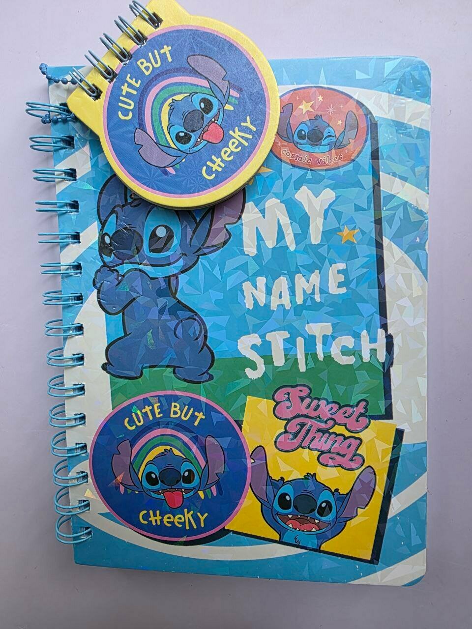 Блокнот "Stich ", премиум-класс, A6, дизайнерская бумага и голографическая