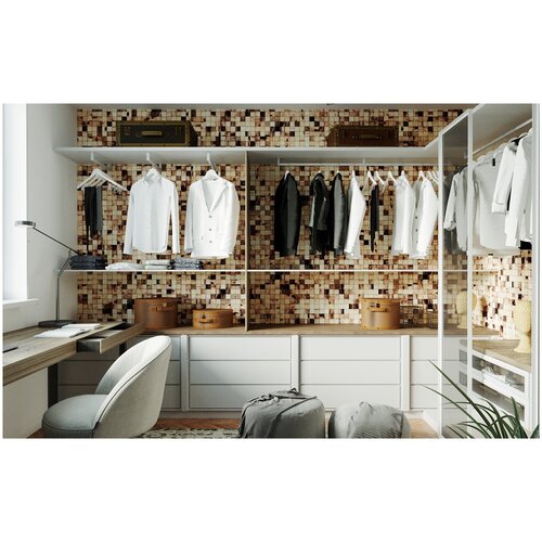 Росби 50x50. 1 Настенная плитка из дерева на самоклейке