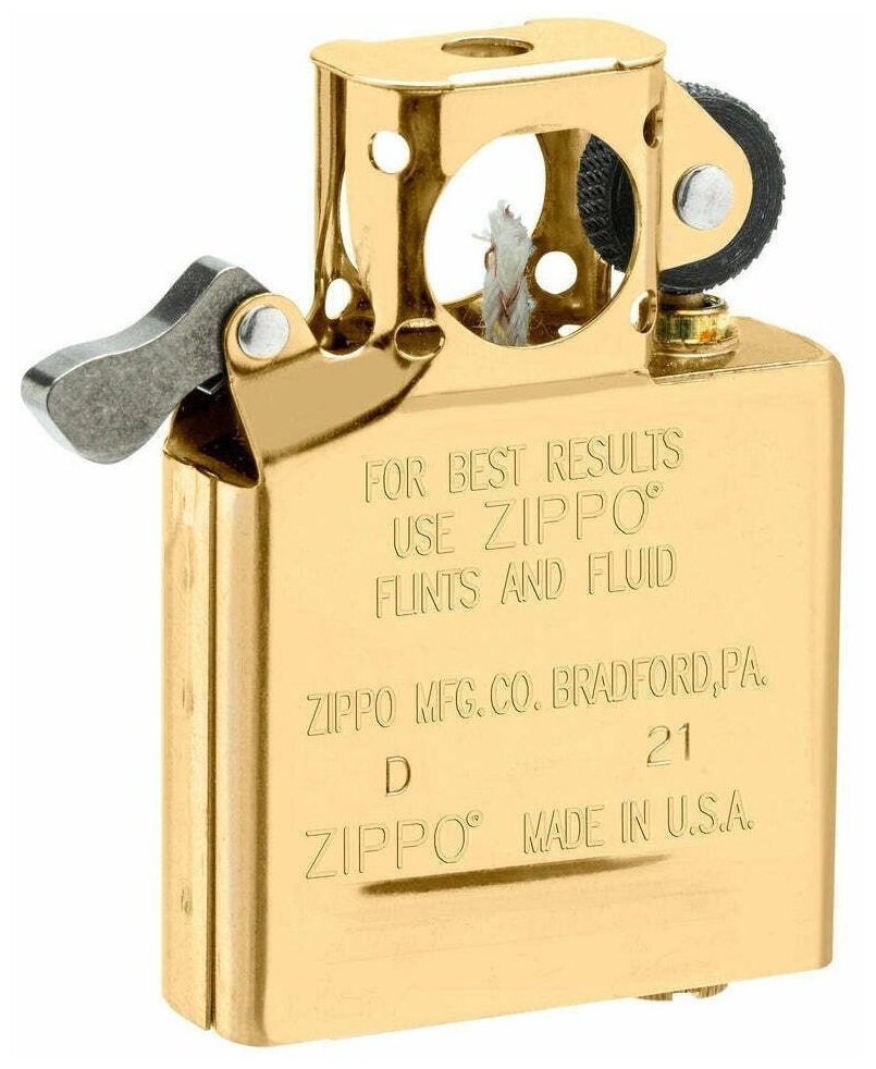 Трубочный вставной блок (инсерт) для широкой зажигалки Zippo покрытие "золото"