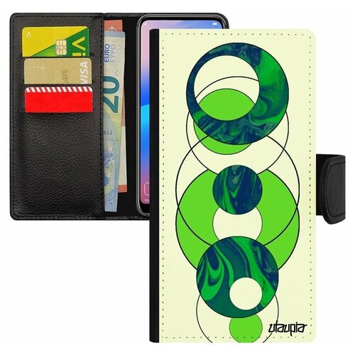 фото Чехол-книжка на смартфон samsung galaxy s7 edge, "круги" сфера кольца utaupia