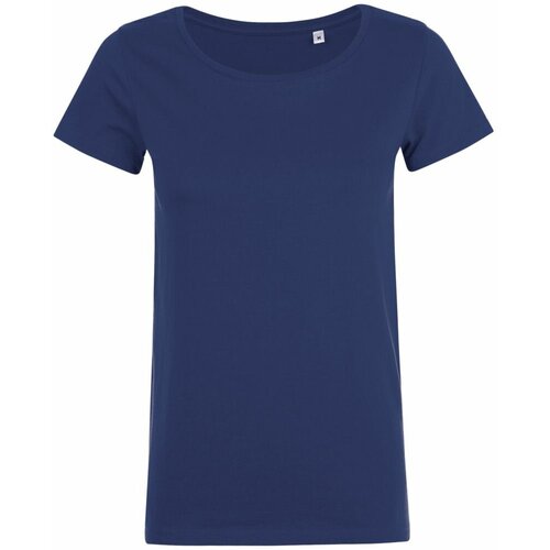 женская футболка медведь на обеде s темно синий Футболка Sol's, размер S, синий