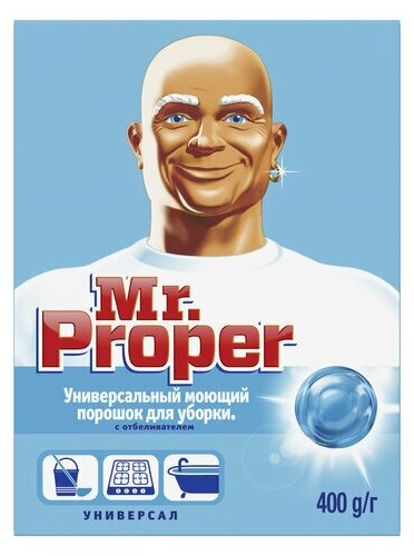 Чистящее средство 400 г MR.PROPER (Мистер Пропер) с отбеливающим эффектом универсал, 6 шт